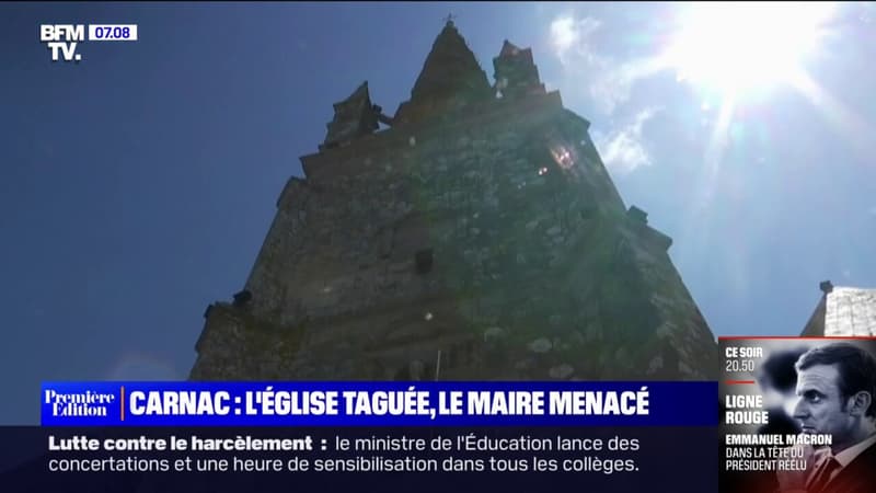 Menhirs détruits à Carnac: l'église de la commune taguée et le maire menacé