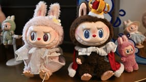 Des peluches "Labubu" dans une salle d'exposition du parc Pop Land, le 18 juin 2025 à Pékin. (Photo d'illustration)