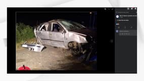Les images d'un accident de voiture dans le Gers, à Saint-Paul-de-Baïse, où sept mineurs ont été blessés le 21 juillet 2024.