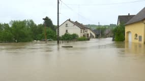 La commune Oermingen (Bas-Rhin) a été touchée par des inondations le 17 mai 2024. 