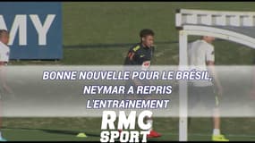 Bonne nouvelle pour le Brésil, Neymar a repris l'entraînement avant la Coupe du monde