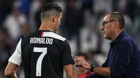Cristiano Ronaldo et Maurizio Sarri