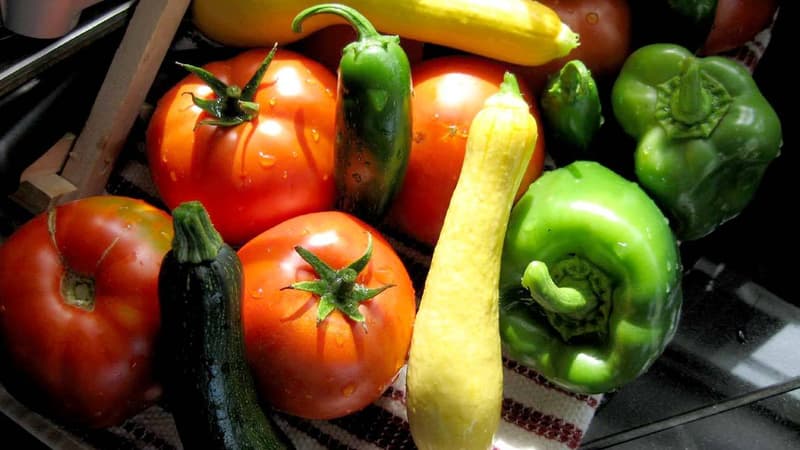 Fruits et légumes de saison en juillet. (photo d'illustration)