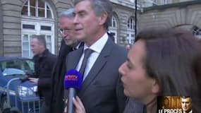 Jérôme Cahuzac et Salhia Brakhlia au Tribunal de Paris le 8 février 2016.
