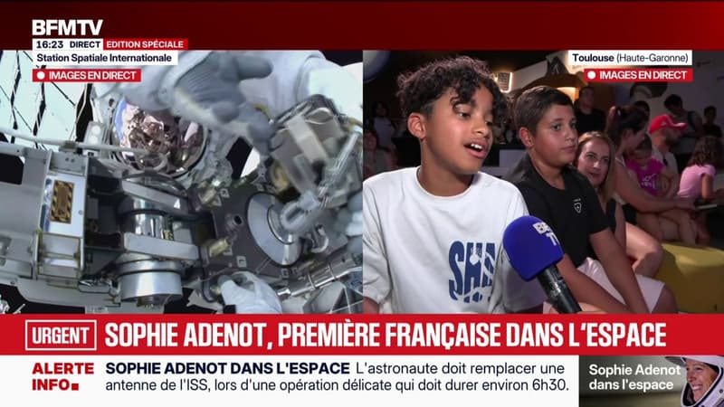 Sophie Adenot dans l'espace: les plus jeunes émerveillés par la sortie extravéhiculaire de l'astronaute française