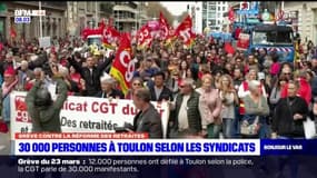 Grève du 23 mars: 30 000 personnes à Toulon selon les syndicats