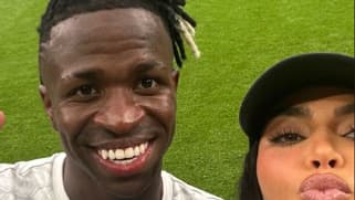 Vinicius et Kim Kardashian après Real Madrid Valladolid, le 25 août 2024. Vinicius et Kim Kardashian après Real Madrid Valladolid, le 25 août 2024.