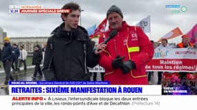 Grève du 7 mars: "une très belle mobilisation" à Rouen avec 13.500 manifestants