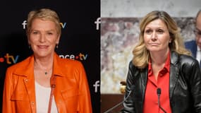 La journaliste Elise Lucet et la présidente de l'Assemblée nationale Yaël Braun-Pivet.