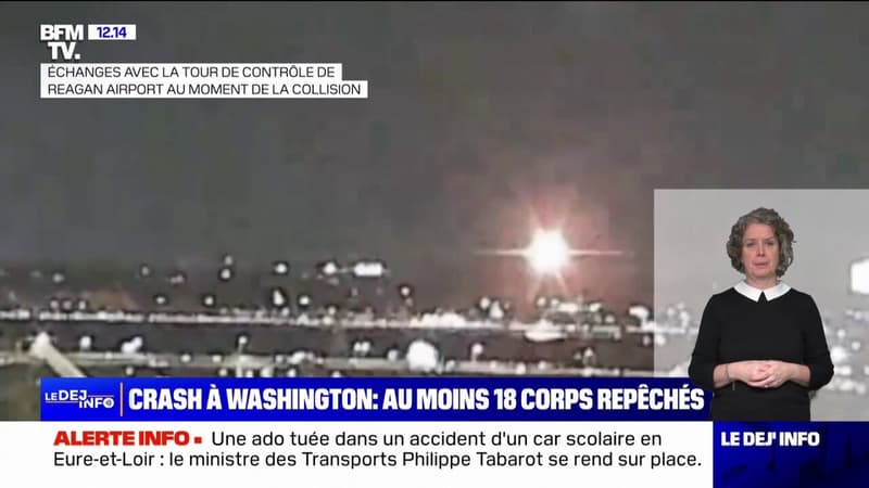 Crash aérien à Washington: au moins 18 corps repêchés par les secours, les recherches continuent