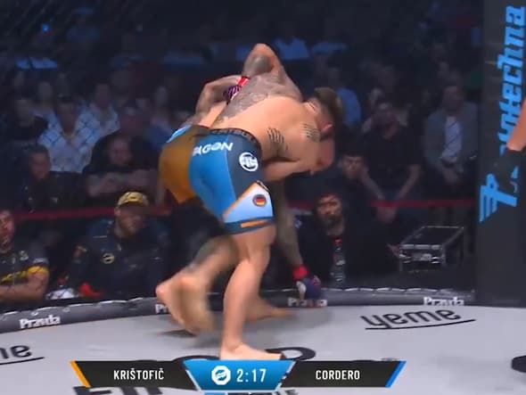 Samuel Kristofic face à Jaime Cordero à l'Oktagon 77 à Bratislava le 4 octobre 2025