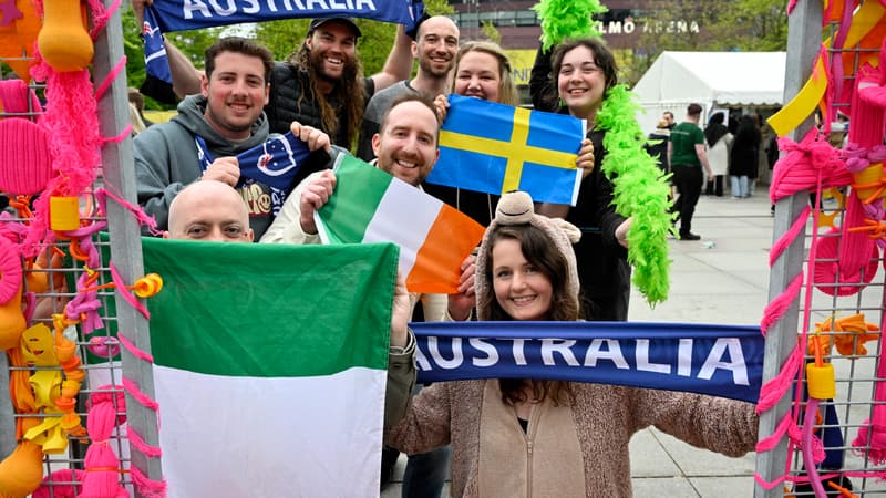 Des supporters de l'Eurovision à Malmö, le 5 mai 2024.