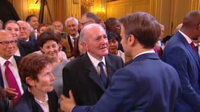 Emmanuel Macron a reçu les parents de Samuel Paty lors de son investiture pour un second mandat, le samedi 7 mai 2022 à l'Élysée