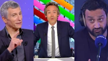 Nagui, Yann Barthes et Cyril Hanouna.
