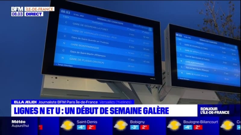 Transilien: début de semaine galère sur les lignes N et U