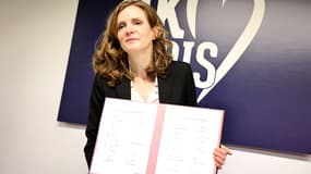 Nathalie Kosciusko-Morizet le 20 janvier, présentant la charte de déontologie cosignée avec les têtes de listes UMP à Paris.