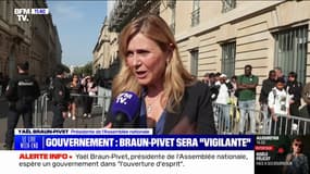 Gouvernement de Michel Barnier: Yaël Braun-Pivet sera "vigilante au respect des équilibres" au sein du futur gouvernement
