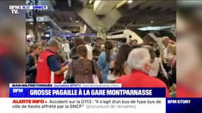 Vacances: les intempéries provoquent d'importants retards à la gare Montparnasse en plein chassé-croisé