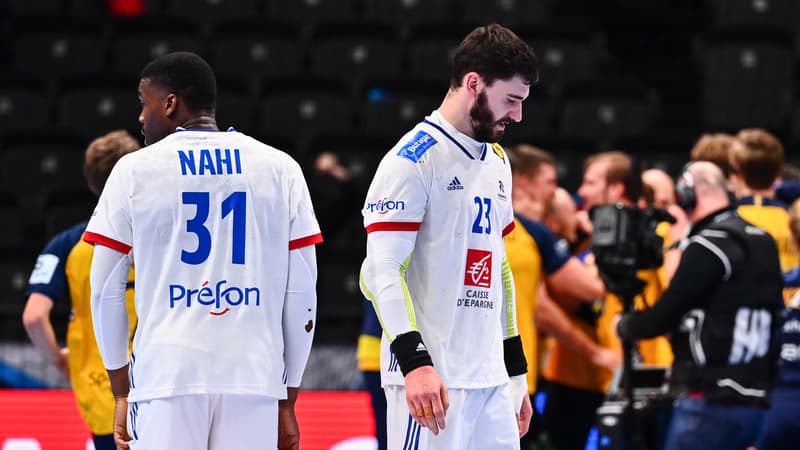 Fabregas et Nahi après la défaite en demi-finale de l'Euro de handball 2022