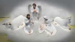 Une crèche de santons au marché des santons provençaux de Marseille en 2019 (photo d'illustration)