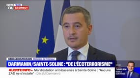 Sainte-Soline: "Je regrette que Jean-Luc Mélenchon et Sandrine Rousseau fassent le choix de la radicalité", affirme Gérald Darmanin