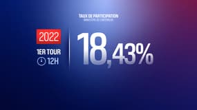 Le taux de participation atteint 18,43% à 12h en France métropolitaine pour le premier tour des législatives 2022