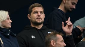 Le rugbyman français Paul WIllemse en tribunes pendant un match de Montpellier en octobre 2024