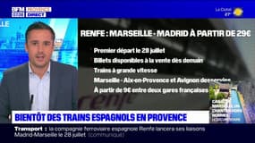 Marseille-Madrid: la Renfe va lancer la ligne le 28 juillet