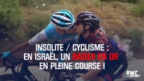 Insolite / cyclisme : Un baiser en or en pleine course