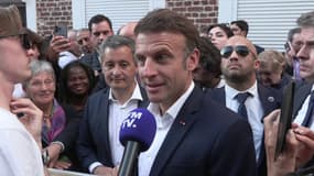 Emmanuel Macron à Tourcoing, dans le Nord, le 25 mai 2024