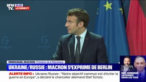 Ukraine/Russie: Emmanuel Macron affirme que "le premier objectif est d'éviter la guerre"