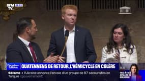 Adrien Quatennens chahuté lors de sa première intervention depuis son retour à l'Assemblée