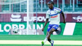 Emmanuel Emegha lors de Metz-Strasbourg, le 17 août 2025 en Ligue 1