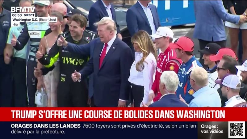 Pour clôturer le 250e anniversaire des États-Unis, Donald Trump s'offre une course automobile dans les rues de Washington