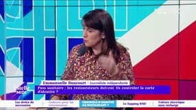 Pass sanitaire : les restaurateurs doivent-ils contrôler la carte d’identité ? "Je suis pour, il faut aller vers un durcissement des mesures" dit Emmanuelle  Dancourt.