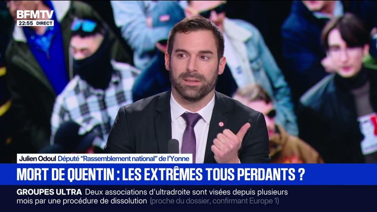 Julien Odoul (RN), dénonce une "victimisation indécente de La France insoumise depuis le meurtre de Quentin" Kép