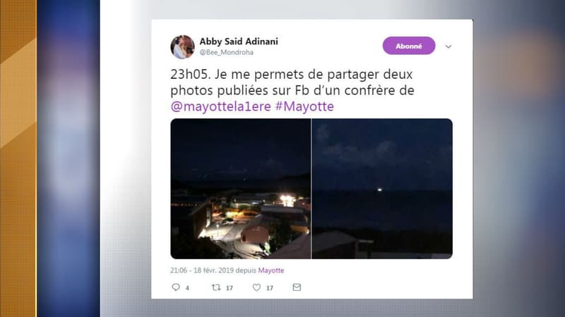 Un tweet d'une journaliste locale, Abby Said Adinani.