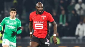 Seko Fofana avec Rennes contre Saint-Etienne en Ligue 1, le 8 février 2025