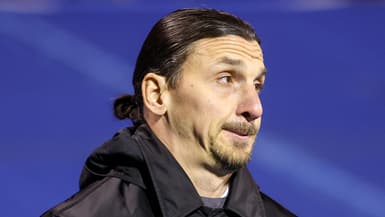 Zlatan Ibrahimovic lors d'un match de l'AC Milan à Zagreb en Ligue des champions, le 29 janvier 2025