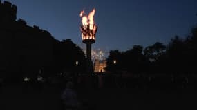 Des feux d'artifice au-dessus du château de Windsor le 2 juin 2022