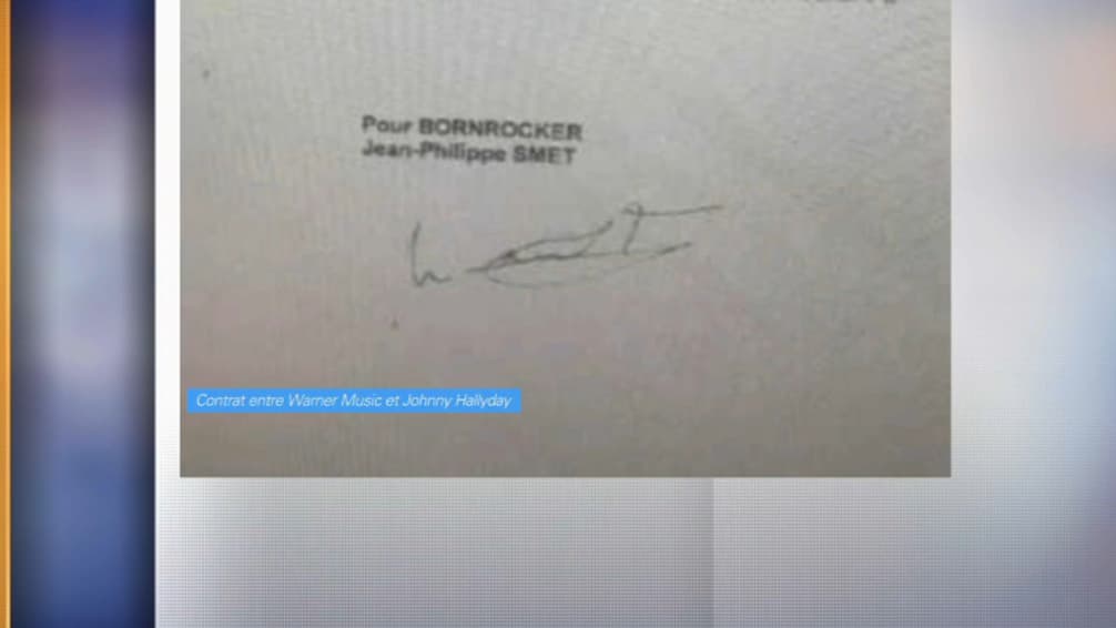 Le document signé entre Johnny et la Warner le 22 novembre 2017.