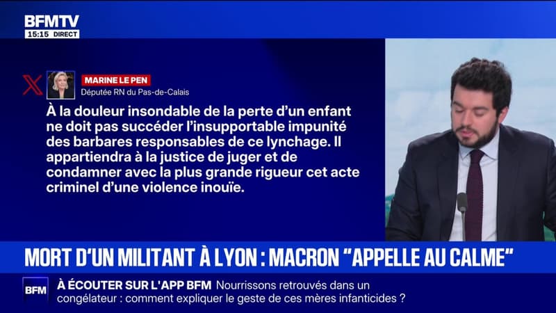 "Violence inouïe", "lynchage"... Des personnalités politiques réagissent à la mort de Quentin, militant nationaliste