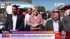 Marine Le Pen met la pression sur Michel Barnier 