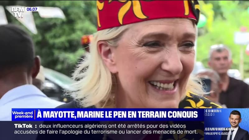 Marine Le Pen est attendue ce dimanche à Mayotte un peu après 13h (heure locale)