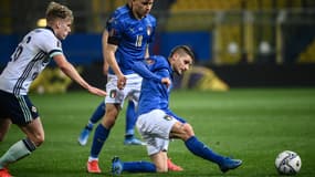 Marco Verratti, ici au premier plan, s'est blessé avec la sélection italienne.