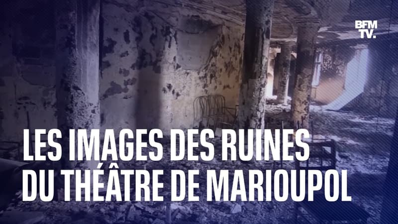 Les images à l'intérieur du théâtre en ruine de Marioupol, bombardé par l'armée russe