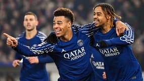 La joie de Doué et Barcola face à Stuttgart le 29 janvier 2025
