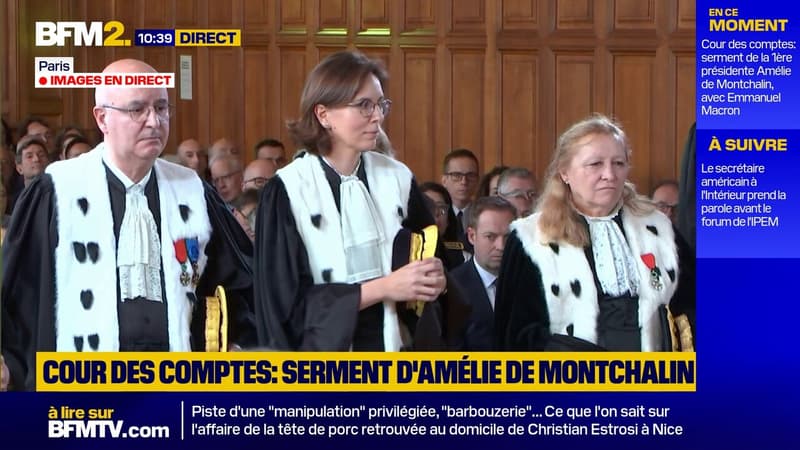 Cour des comptes: Amélie de Montchalin prête serment lors d'une audience solennelle