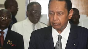 L'ancien président haïtien Jean-Claude Duvalier, le 28 février 2013 au tribunal de Port-au-Prince.