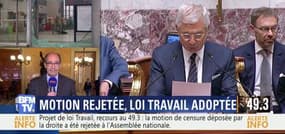 Loi Travail: la motion de censure est rejetée